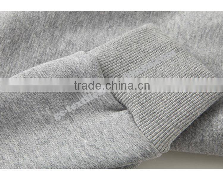 Men's Printed Round Neck Long Sleeve Fleece Sweater