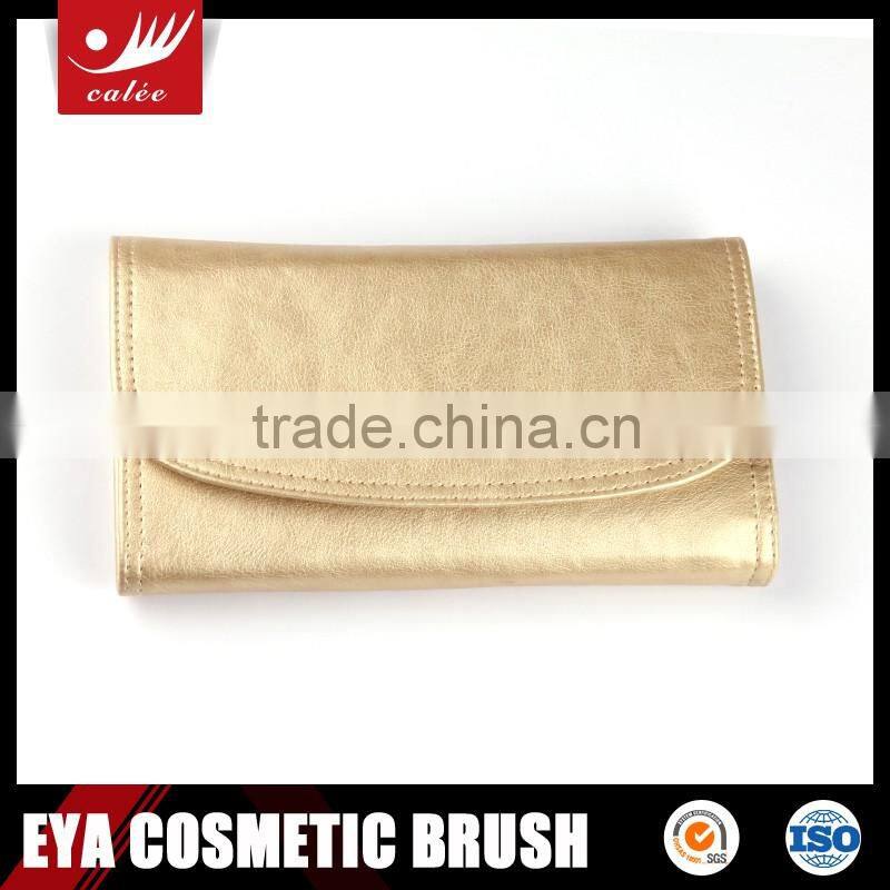 Hign Quality Handle 10-pieces Golden Makeup Brush Set with golden bag