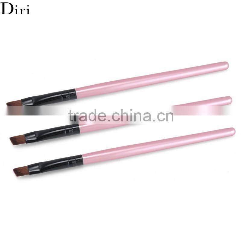 Angled shape pony hair eye shadow makeup brush black color