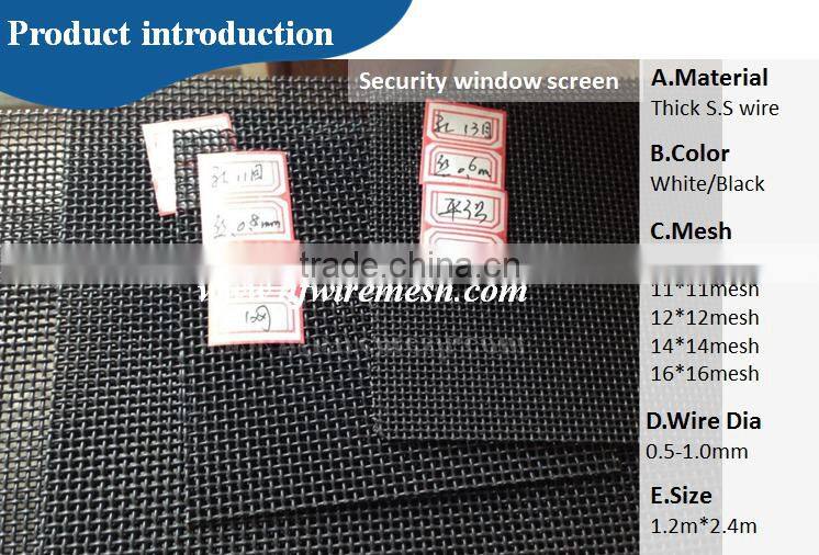 Australia Hot Sale 1.2*2.4m Powder coating 11 Mesh Stainless Steel Window Screen(Guangzhou Factory)