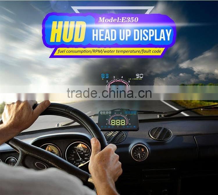 LED Digital OBD2 HUD E350 5.8" Inch Car OBD head up display HUD