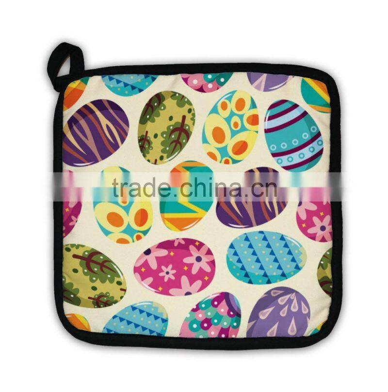 Easter Holiday Baking Cookies Colorful Dish Towels Pot Holder Oven Mitt Set