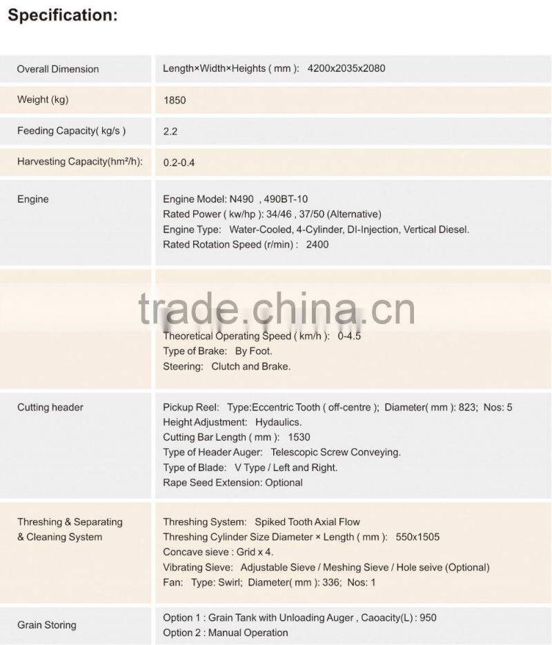 4LZ-4.0 Full-feed combined harvester