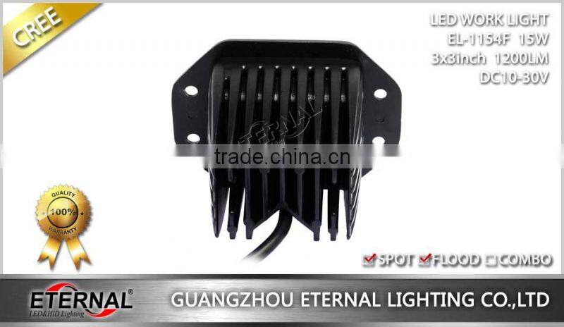 3x3in cube pod 15W flush mount pillar 4x4 Jeep off-road motorsports truck trailer vehicles high power LED work light fog lamp