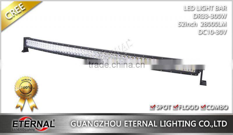 52in 300W high power offroad powersports 4WD UTV ATV SUV 4x4 racing vehicles bune buggy truck tractor led light bar