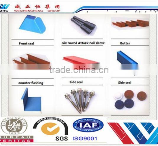 2015 new product steel sheet accessory for roof/ roof ridge caps/ metal roof ridge cap