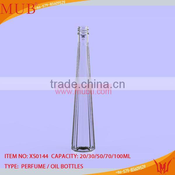 Special shape glass bottle for perfume,pyramid shaped perfume bottle