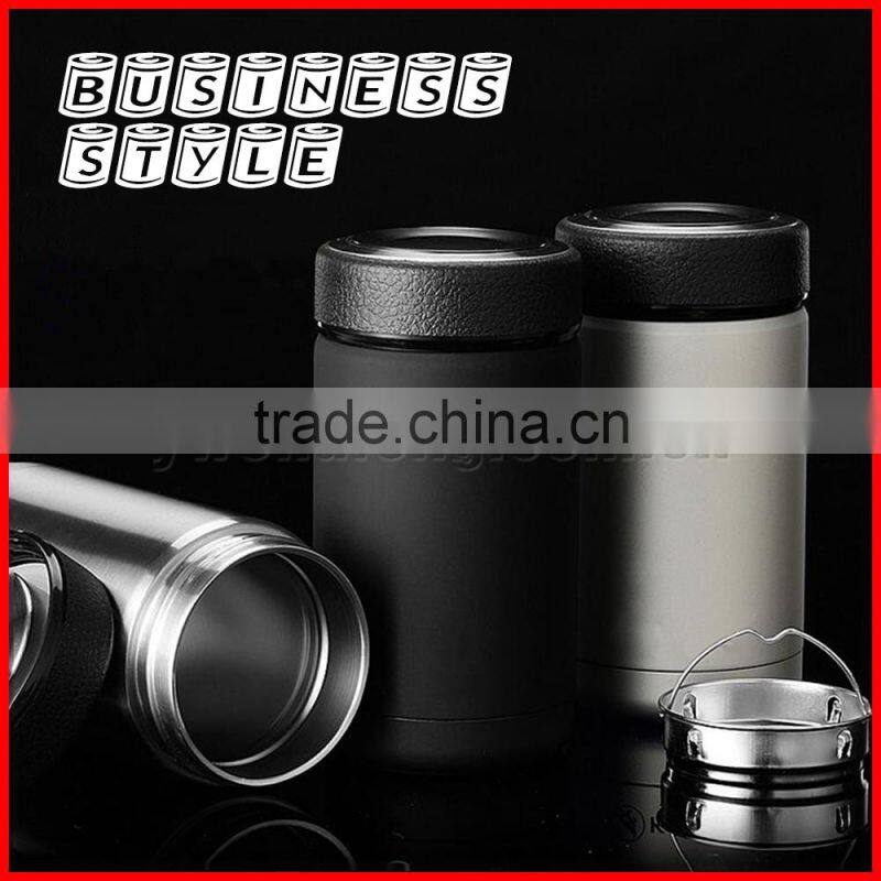 New design 304 double layers stainless steel Dermatoglyph lid Rubber paint body office gift vacuum thermal insulation cups