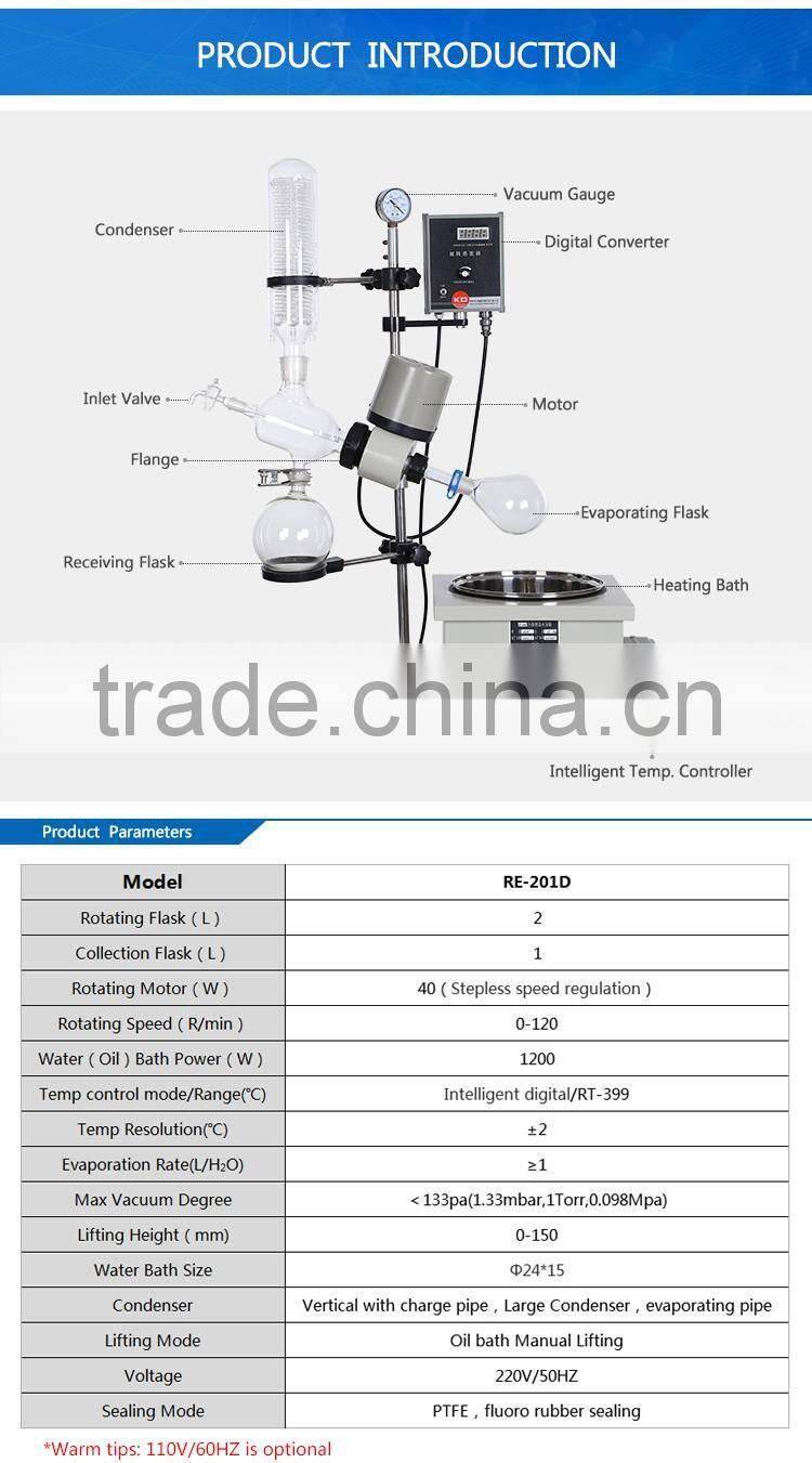 Chemical Laboratory Rotavap with Vacuum Pump and Chiller
