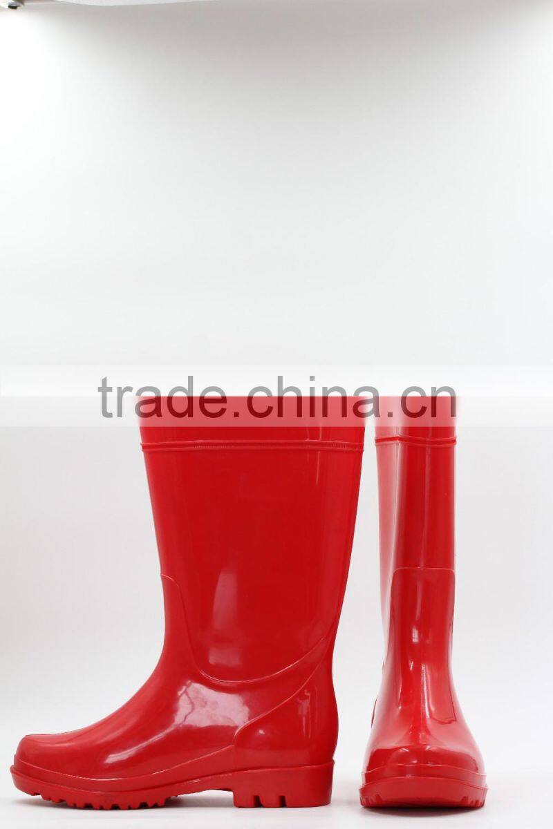 Pink rain boots for food industrial, cheap pvc rain boots