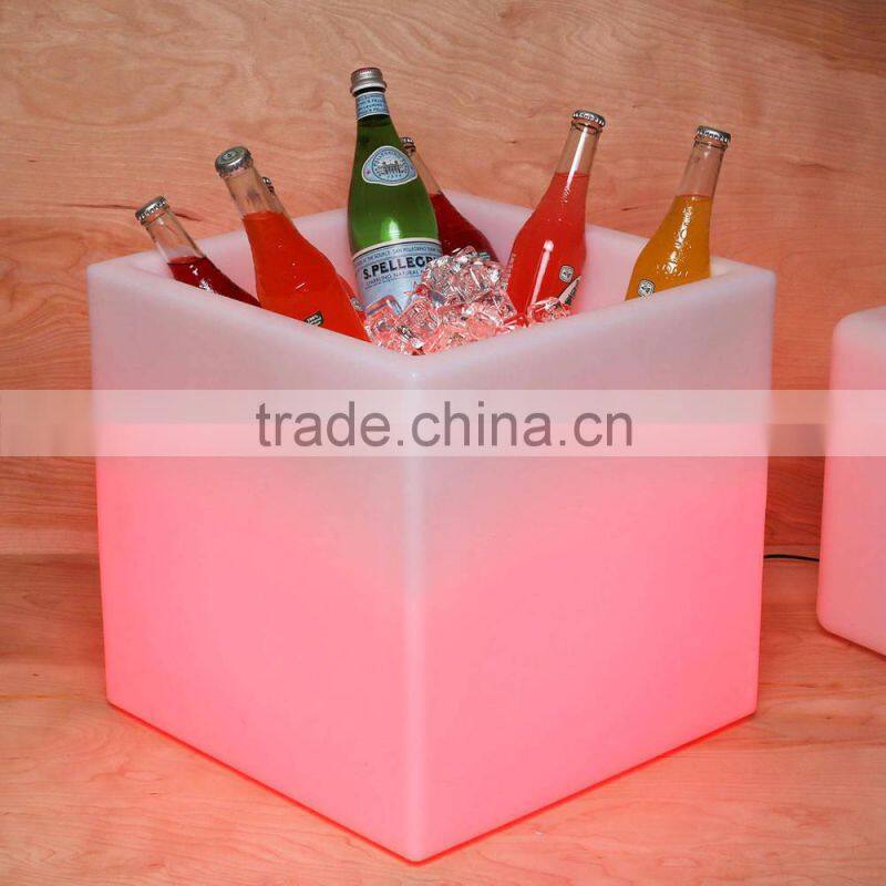 beautiful color changing led square flower pot for party, home decoration