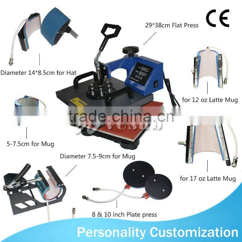 Hot 8 in 1 Combo Heat Press Machine with Accessories