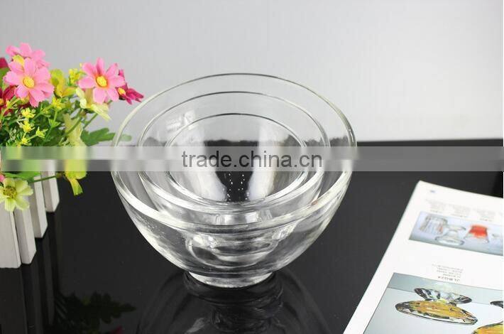 400ml Slope shape glass bowl salad glass bowl unique shape fruit bowl