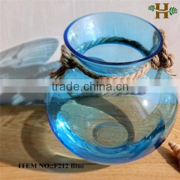 colored hanging glass vases for decoration