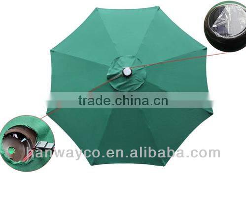solar market wooden umbrella