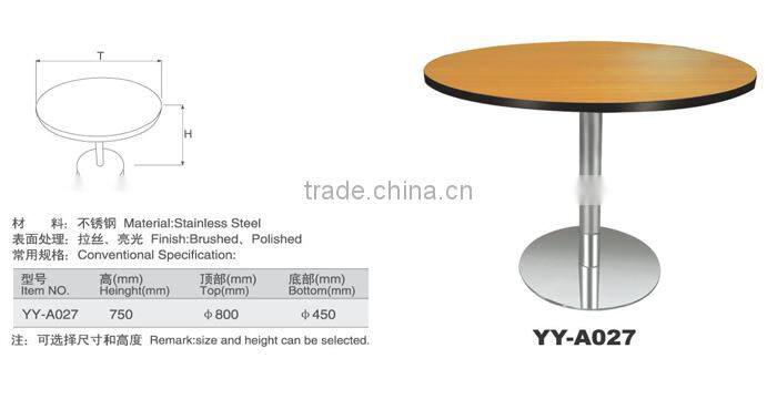 Morden MDF top stainless steel base coffee table YY-A027