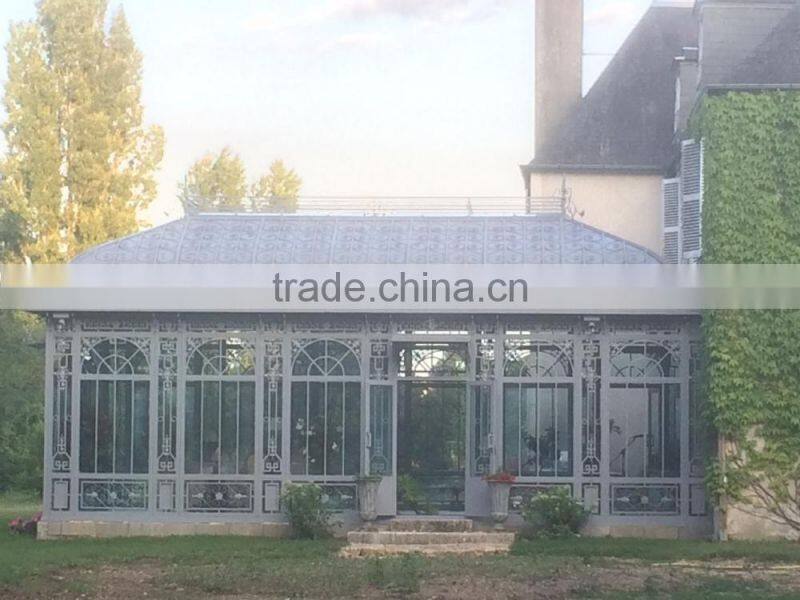 manufacturer of Durable and high quality galvanized Steel frame garden greenhouse for sale with glass / green house for garden