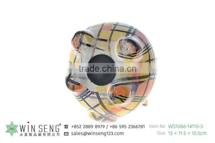 Cheap price pig shaped ceramic coin bank
