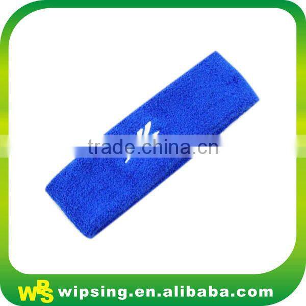 Custom logo embroidery towelling stretch headband