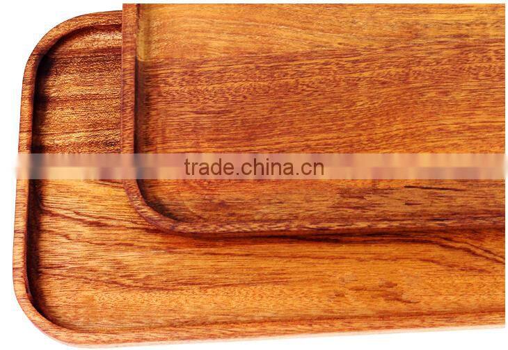 new creative Handmade Natural Wooden Tray with low price