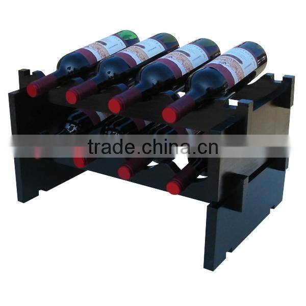 Wholesale price black red colorful wooden wine rack for sale
