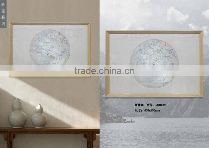 Framed Handmade Abstract Lacquer Painting for Home Decoration