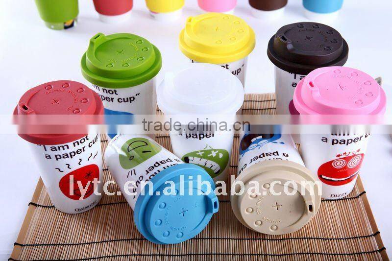 eco-friendly porcelain silicone cup