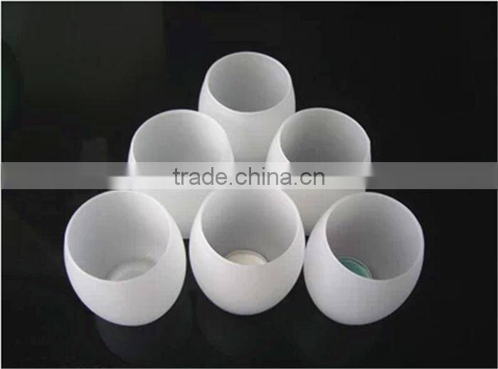 3oz frosted glass candle holder with Tea light