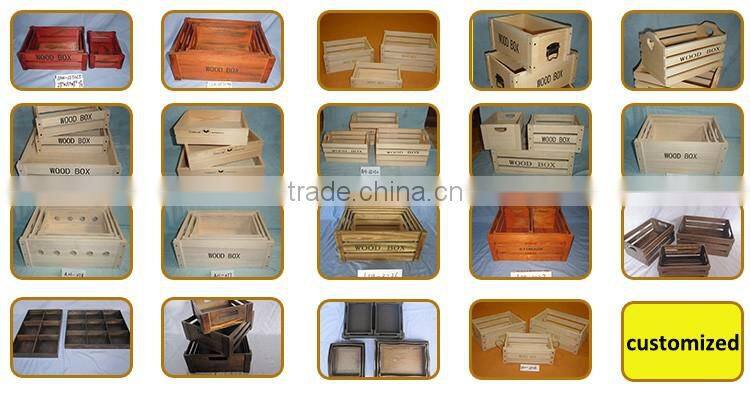 Top quality wooden storage basket for kitchen storaging