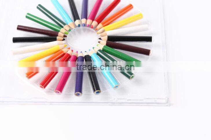 Wholesale novelty style color pencil set, double side wooden color pencil