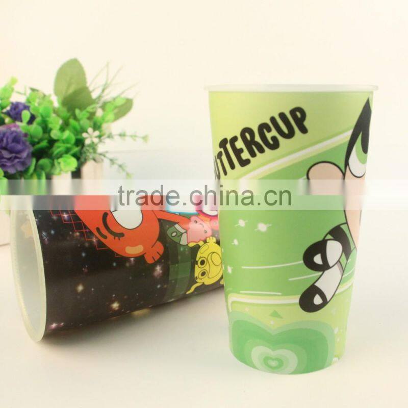 2017 new PP plastic glass 600 ml with customized design
