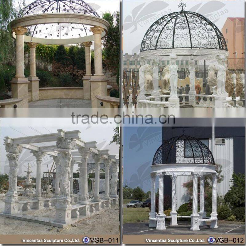 Hot Sale Marble Gazebo for Garden Decoration VGB--001