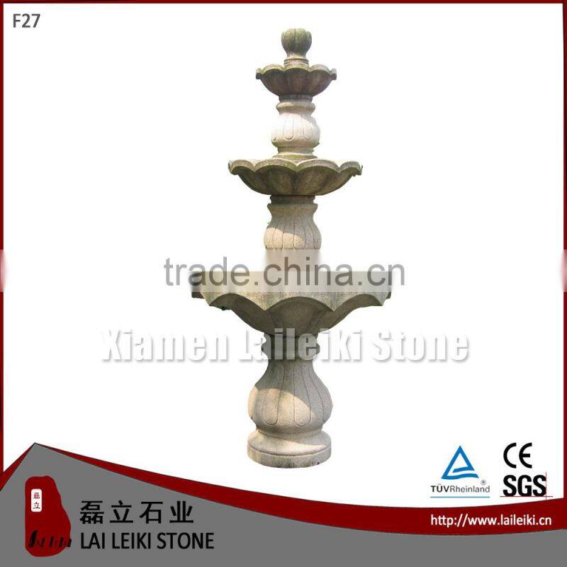 Polished Granite Outdoor Water Fountain Garden Design