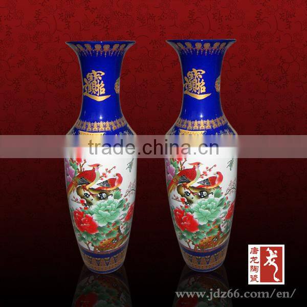 Chinese dragon vase colorful glaze large vase carved
