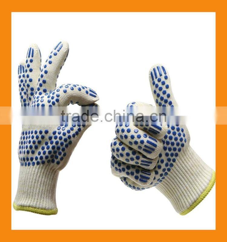 Certified 932F Silicone Heat Resistant Grilling BBQ Gloves for Cooking Baking Barbecue Potholder