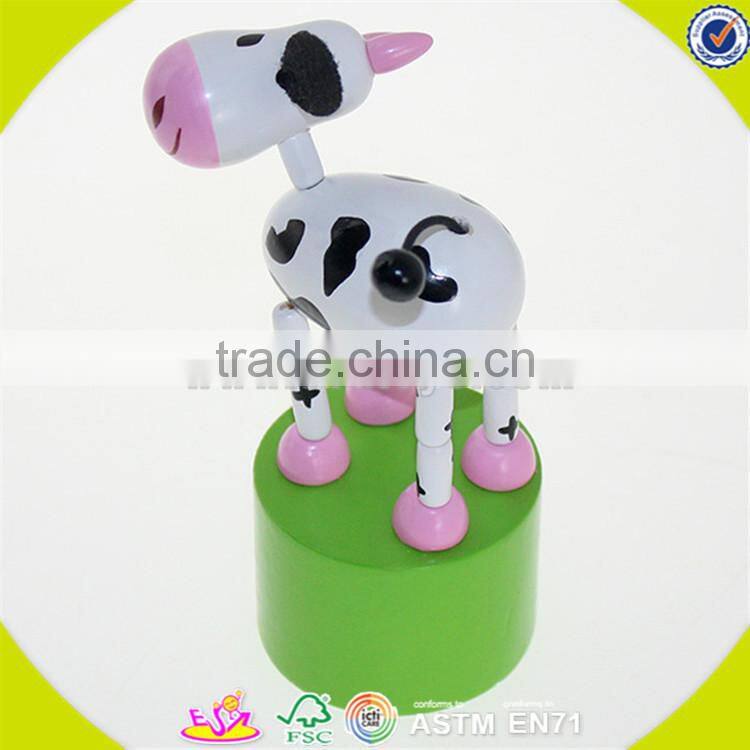 Wholesale beautiful toddler wooden doll bed toy pink best selling wooden doll bed toy W06E010