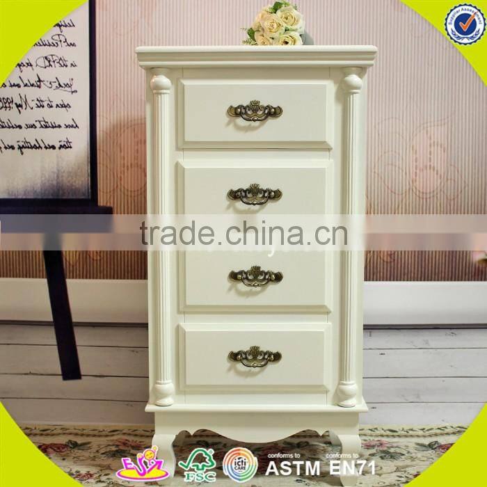 2017 New design white wooden bathroom storage cabinets high quality solid wooden bathroom storage cabinets W08H066