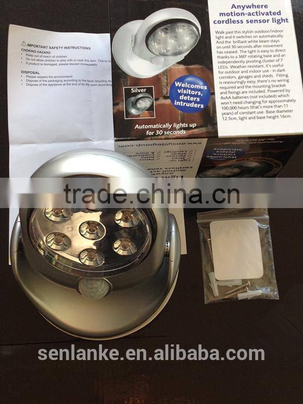 2014 hot!!!! 360 wireless proximity LED motion sensor light with CE