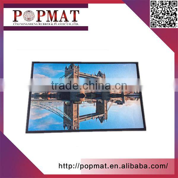 custom printed design polyester tpr floor mat