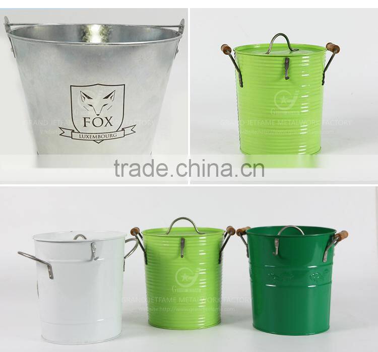 8 inch galvanized metal garden beer in ice bucket ice beer bucket