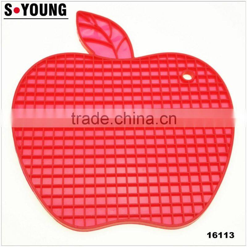 16113 apple shape heat insulation silicone pot holder