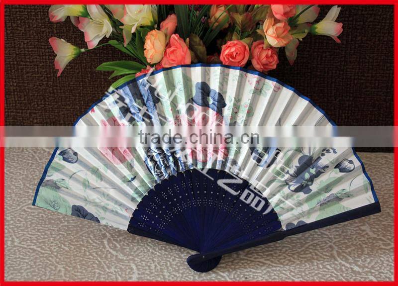 Popular bamboo cloth hand fan
