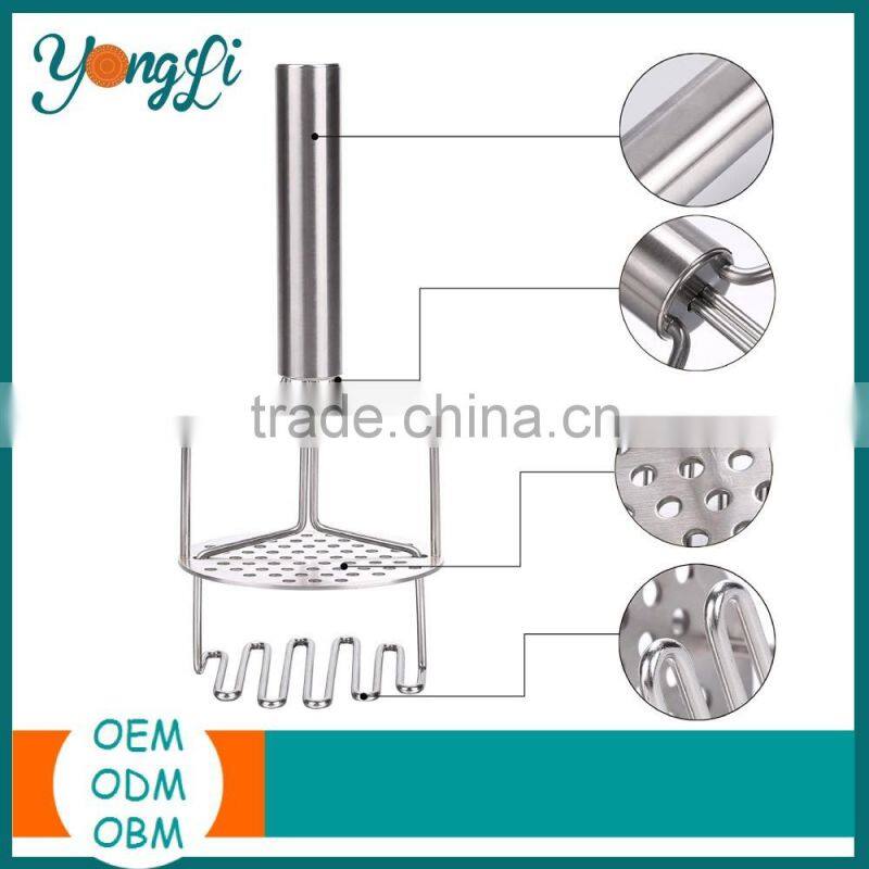 Potato Ricer Egg Masher Tools Kitchen Stainless Steel Industrial Fruit Crusher