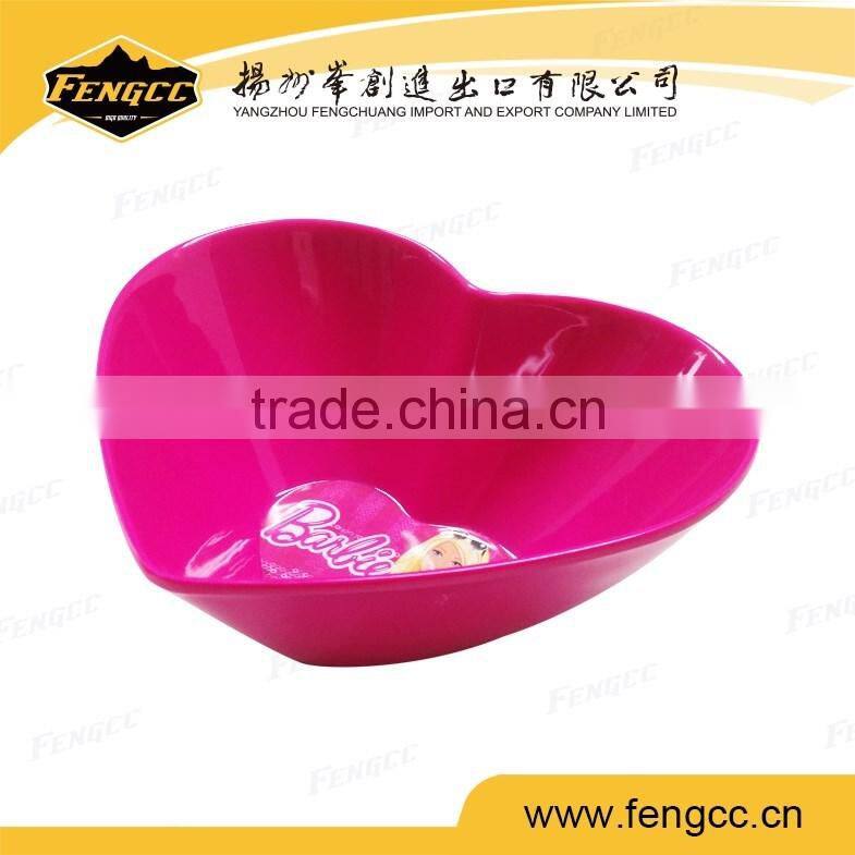 Unbreakable New Design Solid Color Melamine Heart Shape Bowl