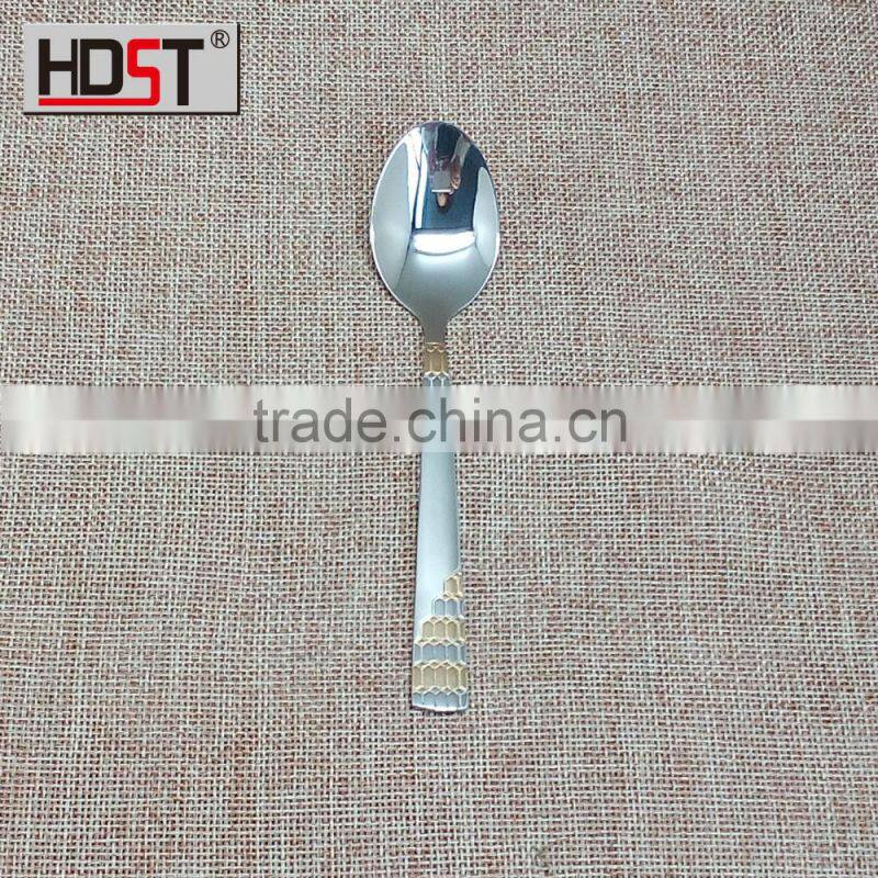 Popular 2016 years Wedding series 18/10 stainless gold plated cutlery set