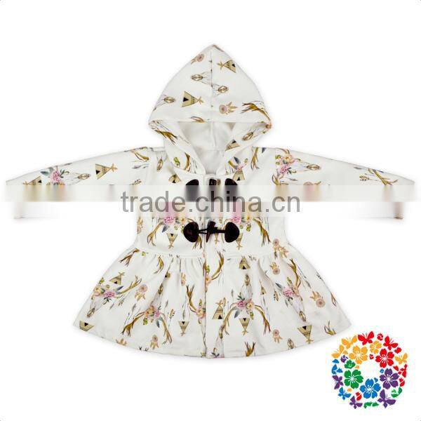 2017 New Pink Color Unicorn Prints Little Girls Coats Jackets High Collar Warm Cotton Kids Winter Jackets Whloesale Baby Jacket