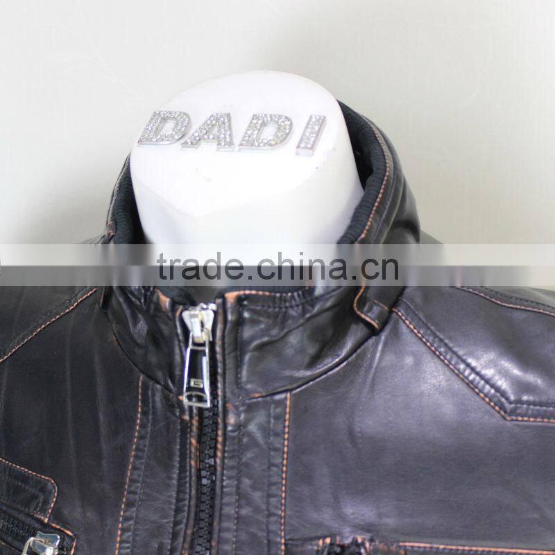 Plus Size Mens Fashion Studded PU Leather Jackets
