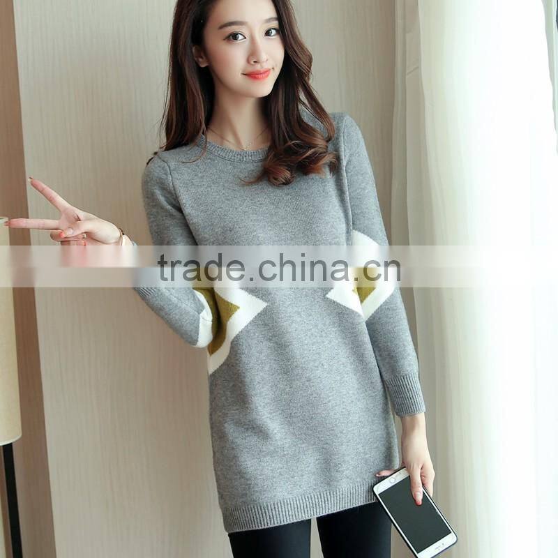 Latest sweater designs fashion long pullover sweater for woman