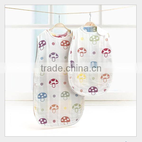 Baby Sleeping Bag Sleepwear Nursery Swaddling Blankets Bodysuit/Baby baby vest gauze sleeping bag