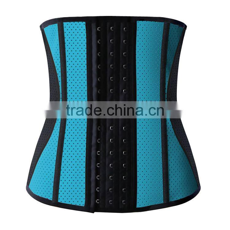 China Manufacturer New Latex Products Breathable Waist Trainer with Hole Design In Multiple Colors